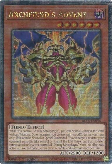 Archfiends Advent Quarter Century Secret Rare Battles of Legend: Terminal Revenge Yu-Gi-Oh! card