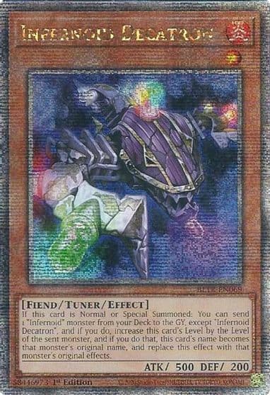 Infernoid Decatron Quarter Century Secret Rare Battles of Legend: Terminal Revenge Yu-Gi-Oh! card