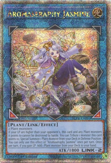 Aromaseraphy Jasmine Quarter Century Secret Rare Battles of Legend: Terminal Revenge Yu-Gi-Oh! card