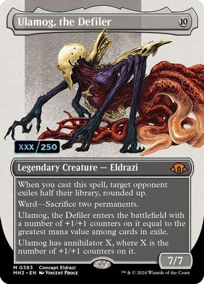 Ulamog the Defiler Borderless Serial Numbered Modern Horizons 3 Magic card