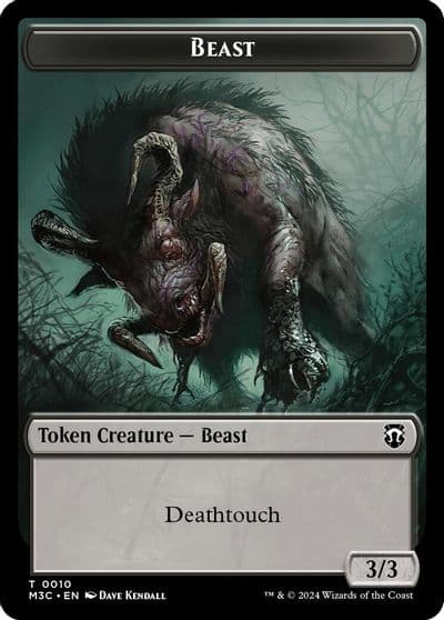 Beast 0010 Ripple Foil Shapeshifter 0008 Double Sided Token Commander: Modern Horizons 3 Magic card