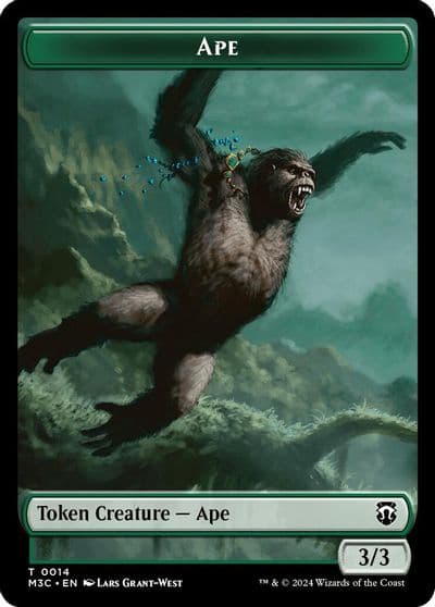 Ape Ripple Foil Plant Double Sided Token Commander: Modern Horizons 3 Magic card