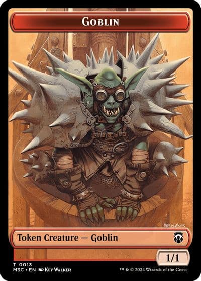 Goblin Ripple Foil Tarmogoyf Double Sided Token Commander: Modern Horizons 3 Magic card