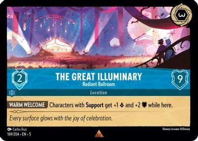 The Great Illuminary Radiant Ballroom Shimmering Skies Lorcana card