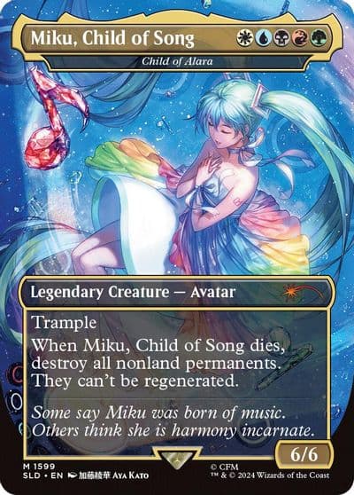Miku Child of Song Child of Alara Secret Lair Drop Series Magic card