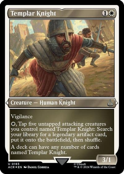 Templar Knight Foil Etched Universes Beyond: Assassin's Creed Magic card