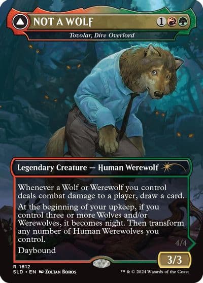 NOT A WOLF Tovolar Dire Overlord Secret Lair Drop Series Magic card