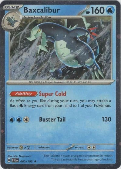 Baxcalibur (Cosmos Holo) Blister Exclusives Pokemon card