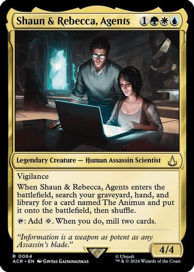 Shaun and Rebecca Agents Universes Beyond: Assassin's Creed Magic card