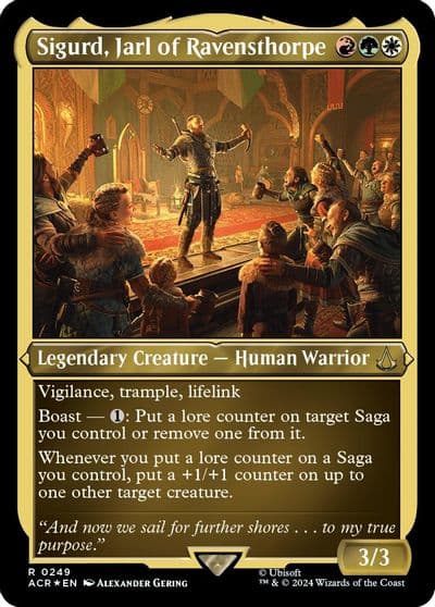 Sigurd Jarl of Ravensthorpe Foil Etched Universes Beyond: Assassin's Creed Magic card