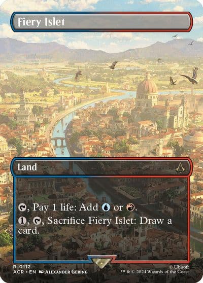 Fiery Islet Borderless Universes Beyond: Assassin's Creed Magic card