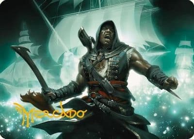 Adewale Breaker of Chains Art Card Gold Stamped Signature Art Series: Universes Beyond: Assassin's Creed Magic card