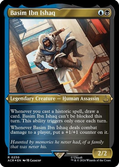 Basim Ibn Ishaq Foil Etched Universes Beyond: Assassin's Creed Magic card