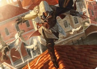 Ezio Blade of Vengeance Art Card Art Series: Universes Beyond: Assassin's Creed Magic card
