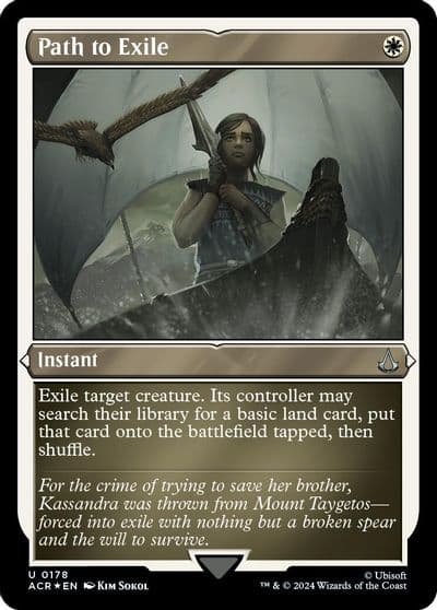 Path to Exile Foil Etched Universes Beyond: Assassin's Creed Magic card