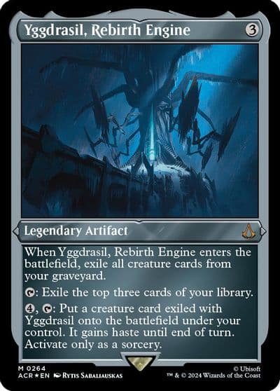 Yggdrasil Rebirth Engine Foil Etched Universes Beyond: Assassin's Creed Magic card