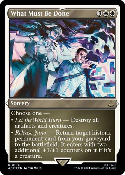 What Must Be Done Foil Etched Universes Beyond: Assassin's Creed Magic card