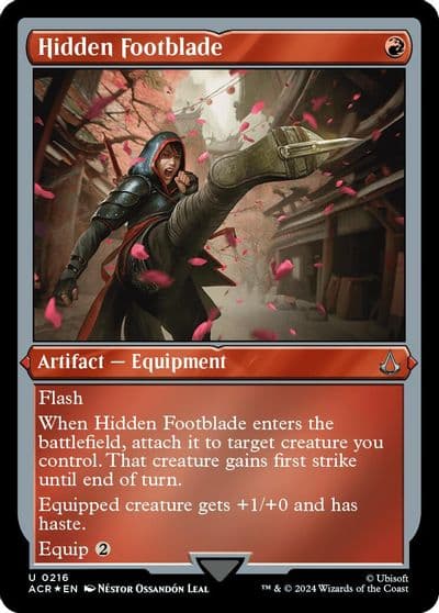 Hidden Footblade Foil Etched Universes Beyond: Assassin's Creed Magic card