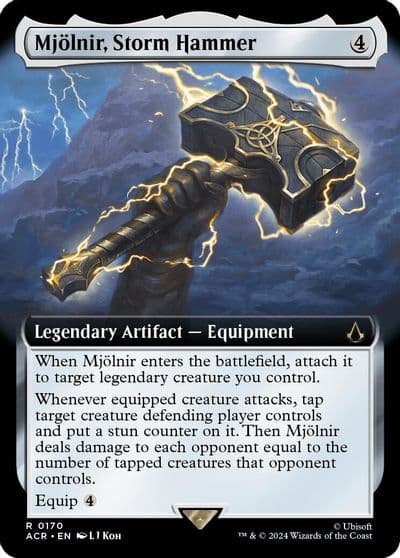 Mjolnir Storm Hammer Extended Art Universes Beyond: Assassin's Creed Magic card