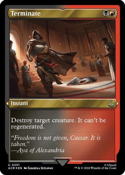 Terminate Foil Etched Universes Beyond: Assassin's Creed Magic card