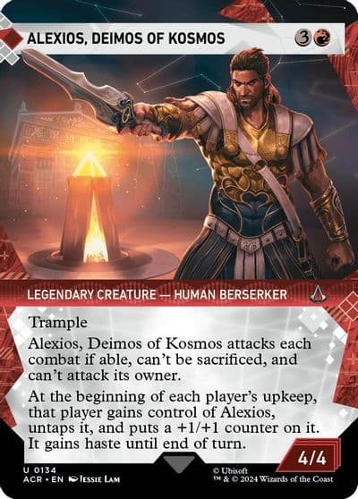 Alexios Deimos of Kosmos Showcase Universes Beyond: Assassin's Creed Magic card