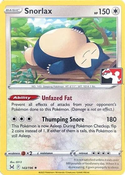 Snorlax Prize Pack Series Cards Pokemon card