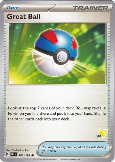 Great Ball - Pikachu 49 Battle Academy 2024 Pokemon card