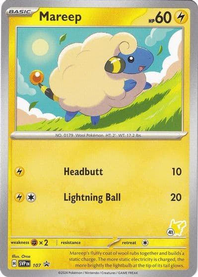 Mareep - Pikachu 41 Battle Academy 2024 Pokemon card