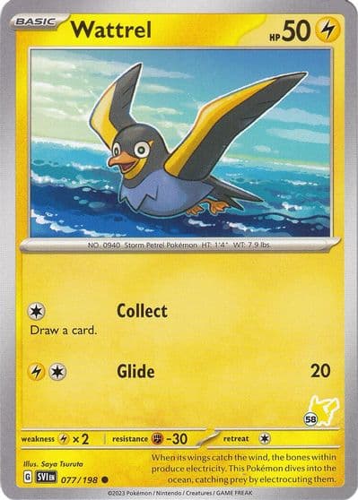 Wattrel - Pikachu 58 Battle Academy 2024 Pokemon card
