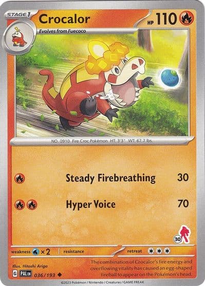Crocalor - Armarouge 30 Battle Academy 2024 Pokemon card