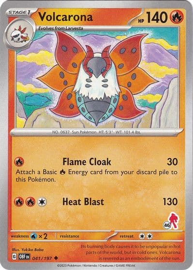 Volcarona - Armarouge 46 Battle Academy 2024 Pokemon card