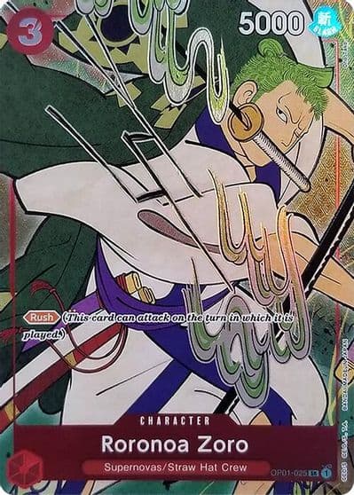 Roronoa Zoro English Version 1st Anniversary Set One Piece Promotion Cards One Piece card