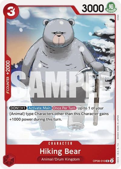 Hiking Bear Two Legends One Piece card