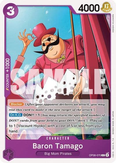 Baron Tamago Two Legends One Piece card