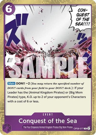 Conquest of the Sea Two Legends One Piece card