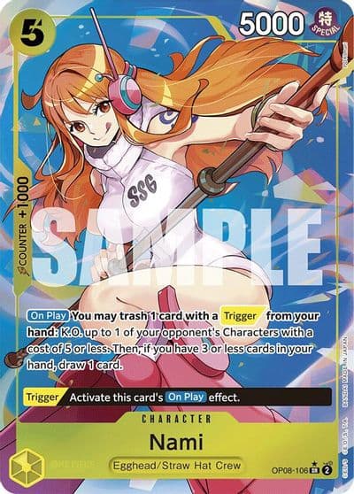 Nami Parallel Two Legends One Piece card