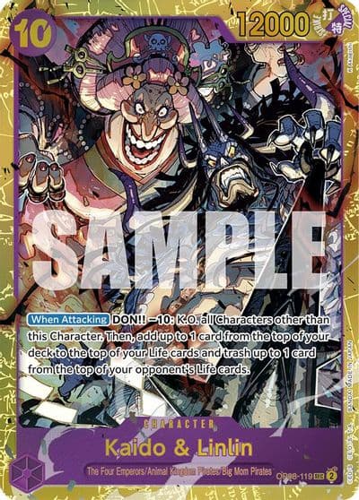 Kaido and Linlin Two Legends One Piece card