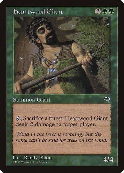 Heartwood Giant Tempest Magic card