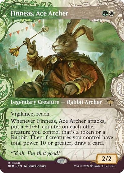 Finneas Ace Archer Showcase Bloomburrow Magic card
