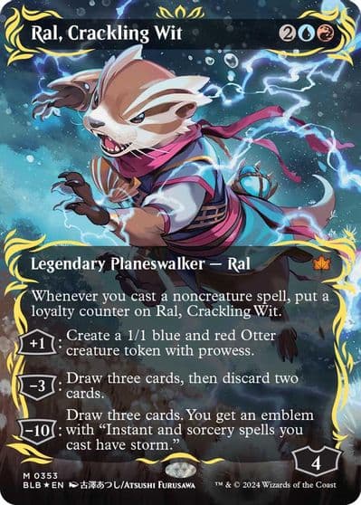 Ral Crackling Wit Borderless Raised Foil Bloomburrow Magic card