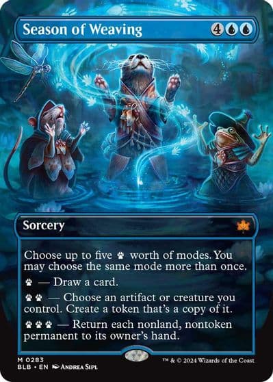 Season of Weaving Borderless Bloomburrow Magic card