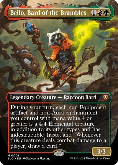 Bello Bard of the Brambles Borderless Commander: Bloomburrow Magic card
