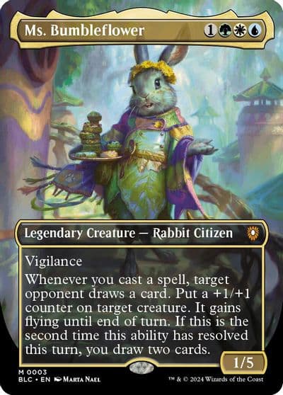 Ms Bumbleflower Borderless Commander: Bloomburrow Magic card