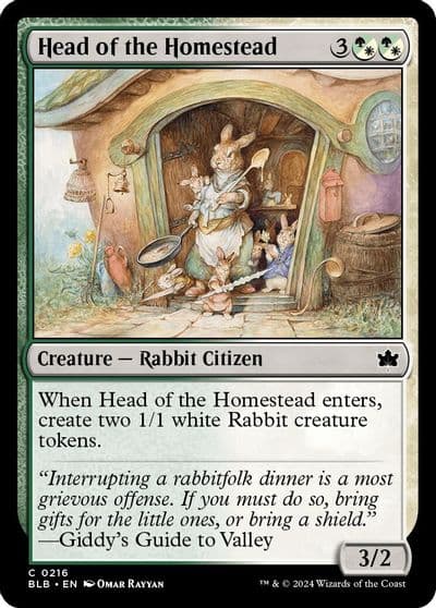 Head of the Homestead Bloomburrow Magic card