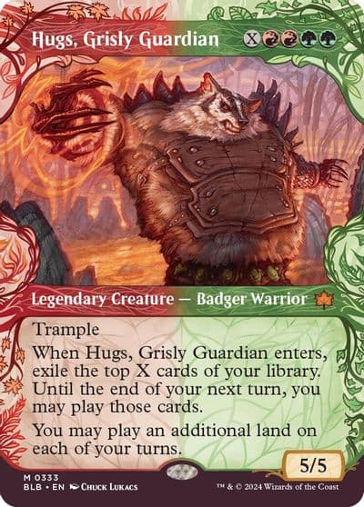 Hugs Grisly Guardian Showcase Bloomburrow Magic card