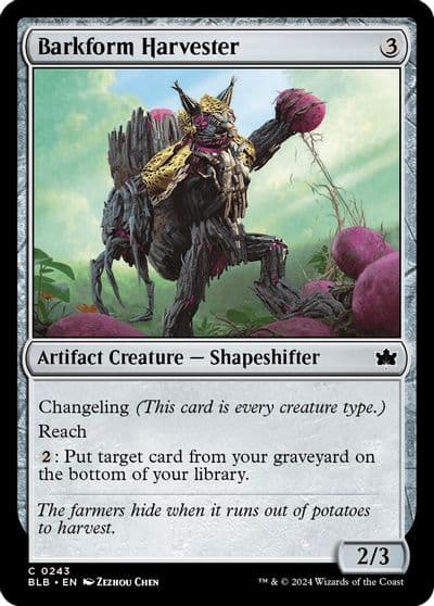 Barkform Harvester Bloomburrow Magic card