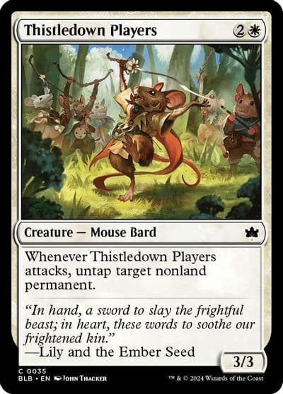 Thistledown Players Bloomburrow Magic card