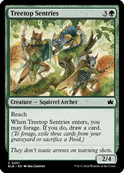 Treetop Sentries Bloomburrow Magic card