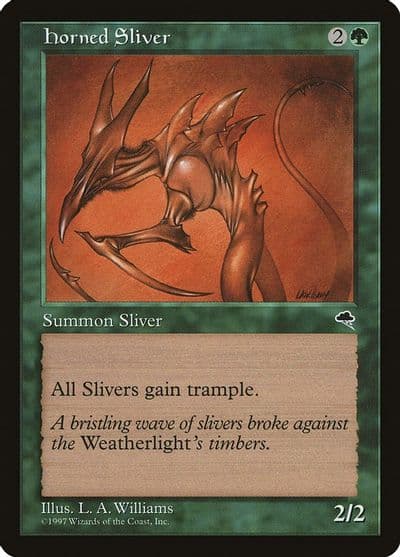 Horned Sliver Tempest Magic card