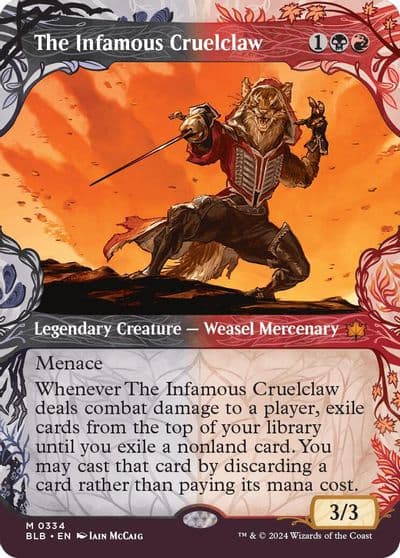 The Infamous Cruelclaw Showcase Bloomburrow Magic card